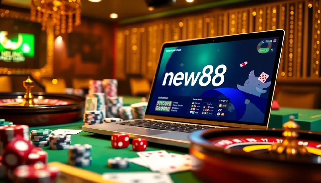 Experience thrilling gameplay at new88 with vibrant casino tables and engaging betting actions.