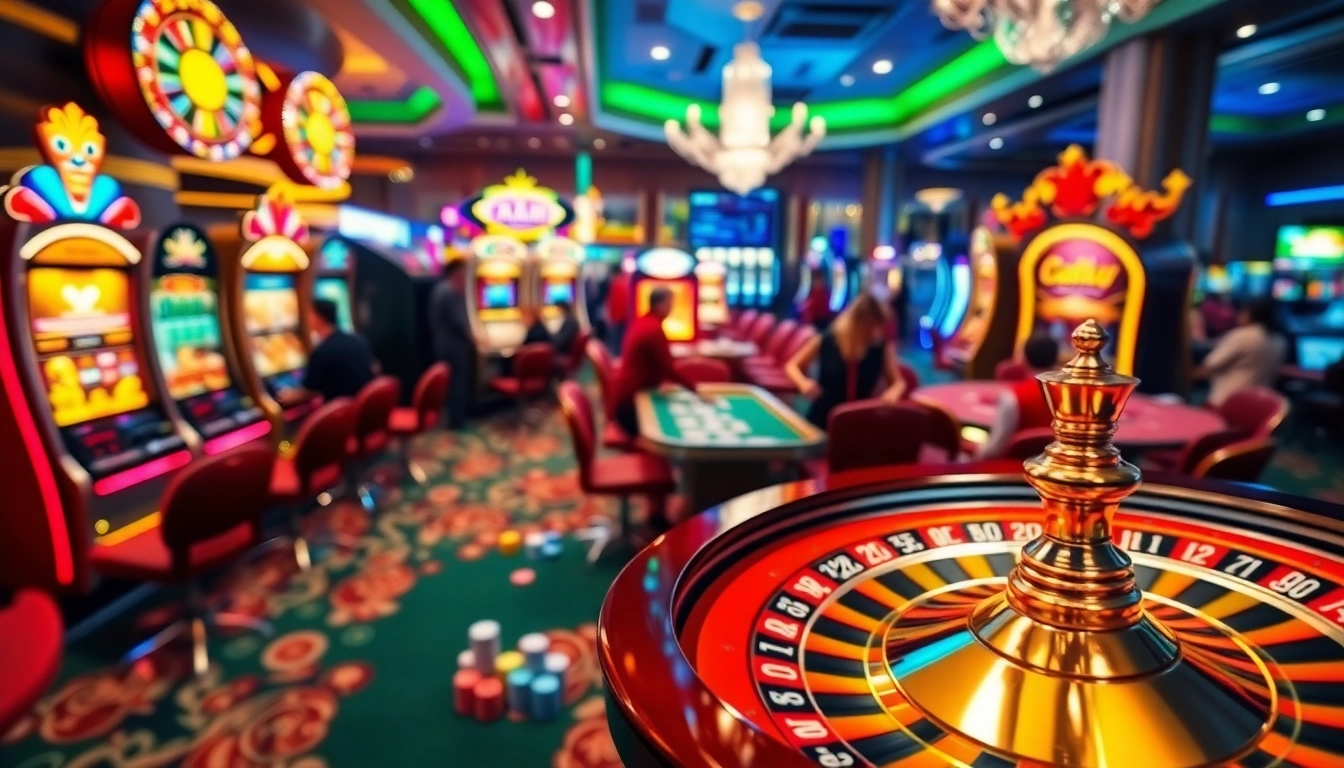 Experience the excitement of casino gaming at https://vaobet.co.bz/, featuring players at a vibrant poker table.